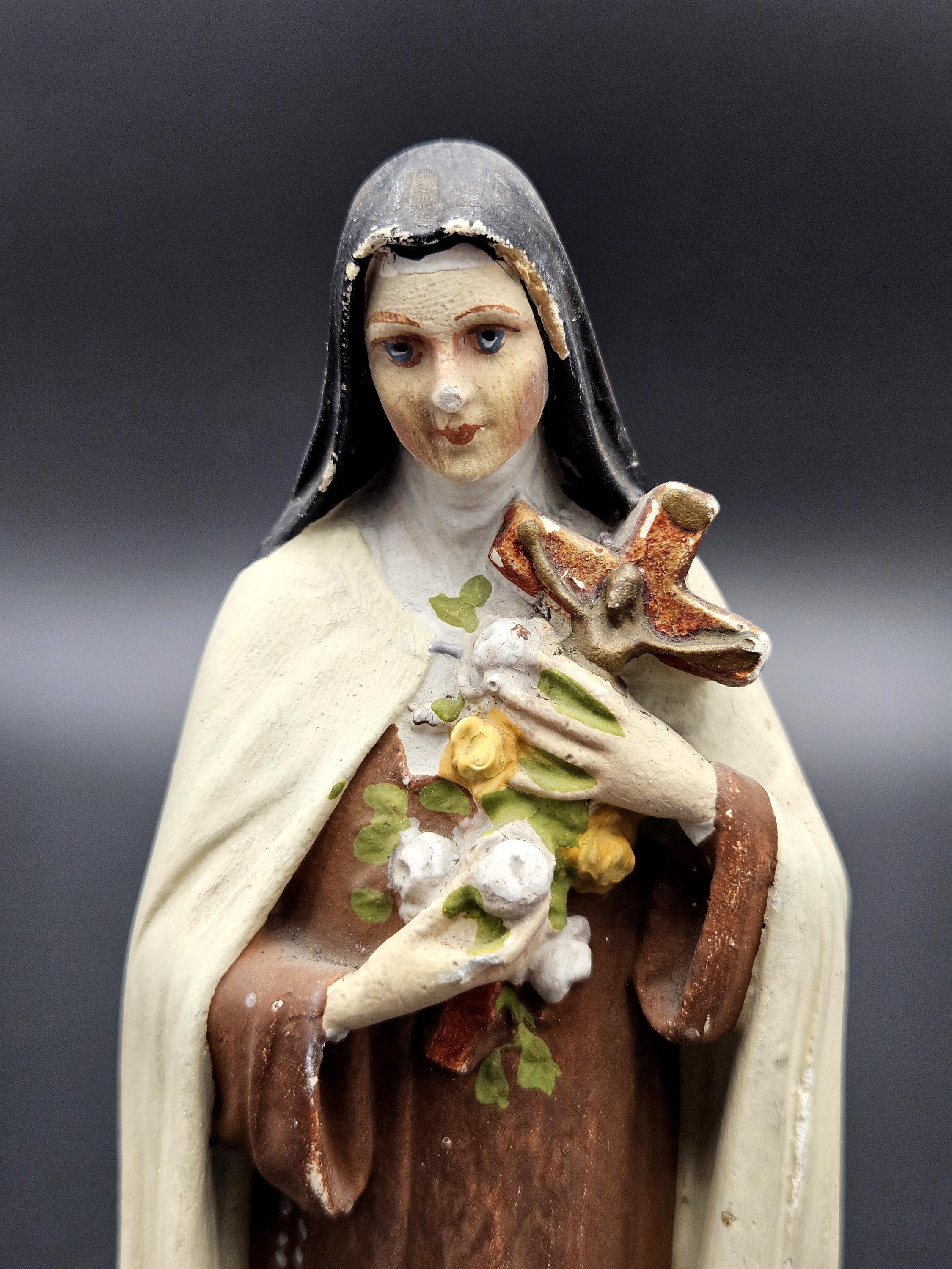 Vintage chalkware saint statue - Etsy 日本