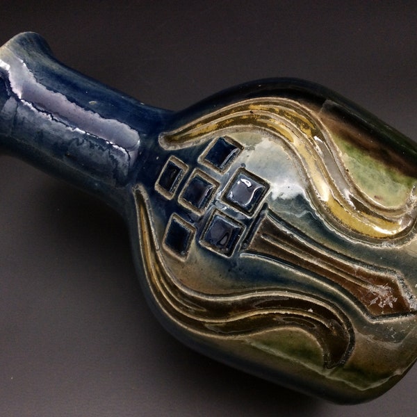 Vintage Torhout-Keramik, flämische Keramik Arts & Crafts BELGIEN, Art Pottery Vase, Art-Deco-Illustration