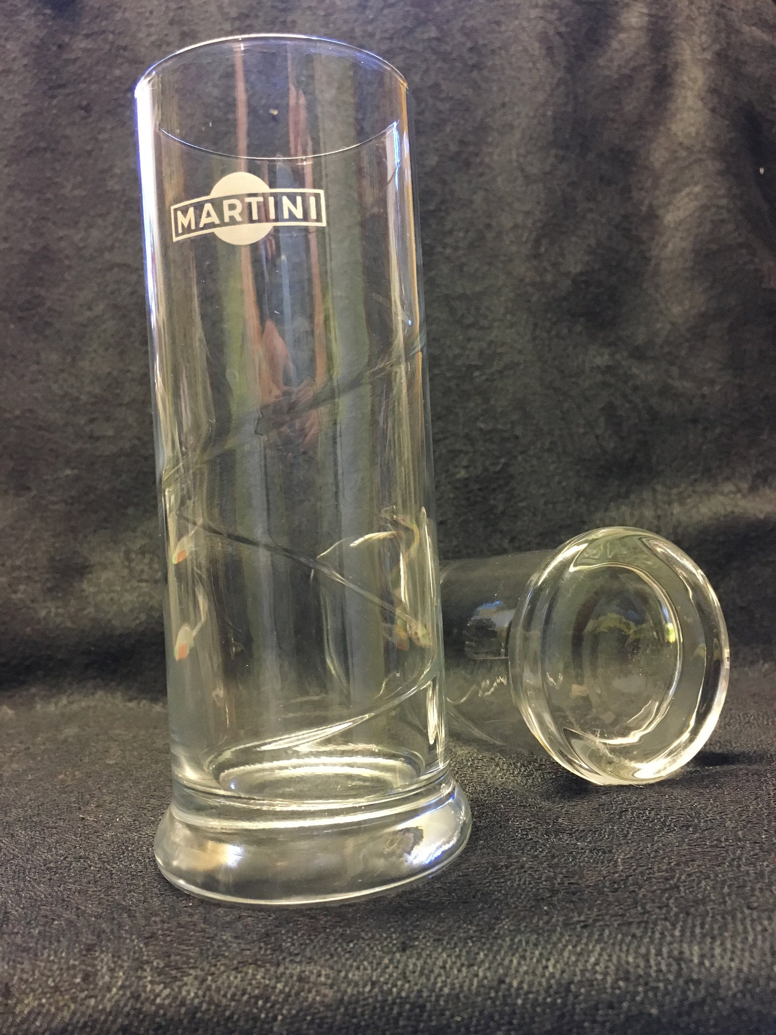 2 Vintage Longdrink Martini Bianco Glasses Advertising Martini Etsy