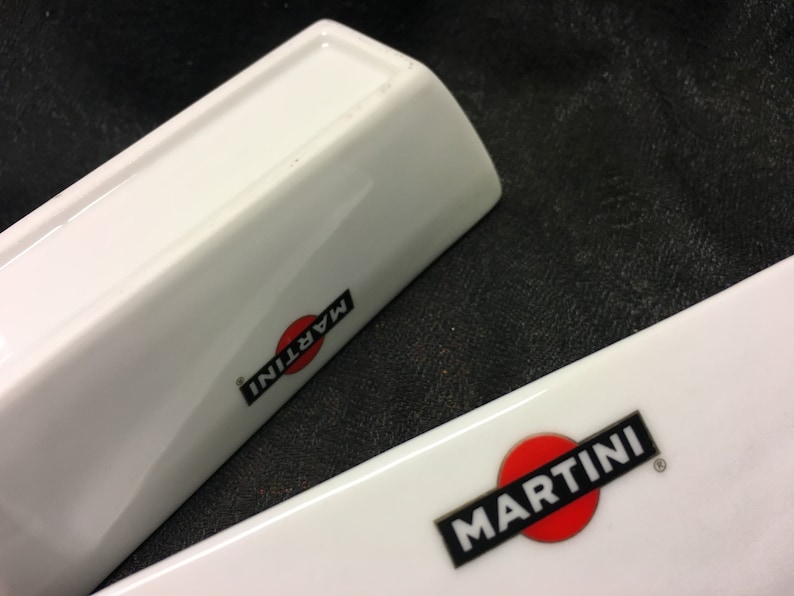 ideal for olives... 2 rectangular Martini vintage appetizer bowls advertising Martini brand logo Martini collection,Martini collector