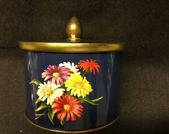 Vintage Belgian chocolate tin with flower decor, Cote d&#39;Or chocolate box, for collectors and chocolate lovers, retro metal box, Côte d&#39;Or