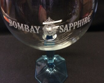 Bombay Sapphire Gin Ballonglas, quadratischer Fuß, limitierte Auflage