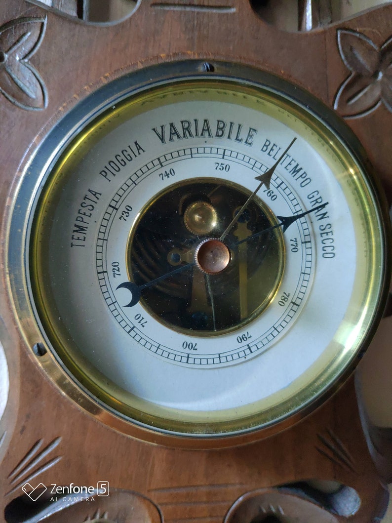 Antique Weather Station "lufft". Thermometer-barometer Late 19th ...