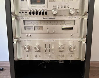 Marantz audio system, tuner, amplifier, cassette deck.