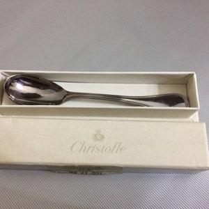 Christofle ALBI teaspoon per egg cm. 13 NEW original Vintage packaging