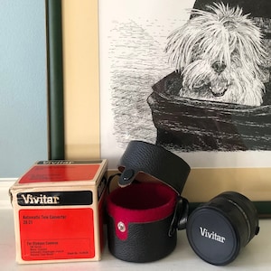 Vivitar Automatic Tele Converter 3X-21 for Olympus OM Cameras, with Original Box, Carrying Case, Owner&#39;s Manual, and Other Paperwork