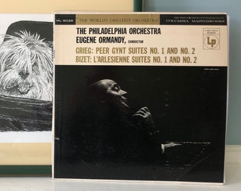 Grieg Peer Gynt Bizet L'Arlesienne Philadelphia Orchestra Conducted by Eugene Ormandy Columbia Masterworks 1955 Vintage Vinyl Record Album
