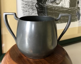 Genuine Pewter Sugar Bowl Art Deco