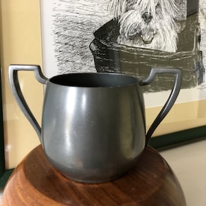 Genuine Pewter Sugar Bowl Art Deco