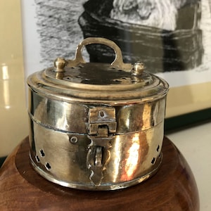 Brass Cricket Box/Trinket Box with Hinged Lid Made in India