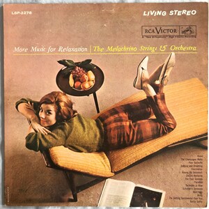The Melachrino Strings & Orchestra More Music for Relaxation RCA Victor 1961 Vintage Vinyl Record Album