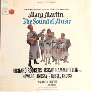The Sound of Music Original Broadway Cast Recording Starring Mary Martin and Theodore Bikel Columbia KOS 2020 1959
