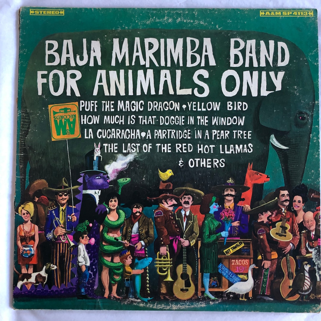 Baja Marimba Band for Animals Only A&M 1966 Vintage Vinyl Record Album