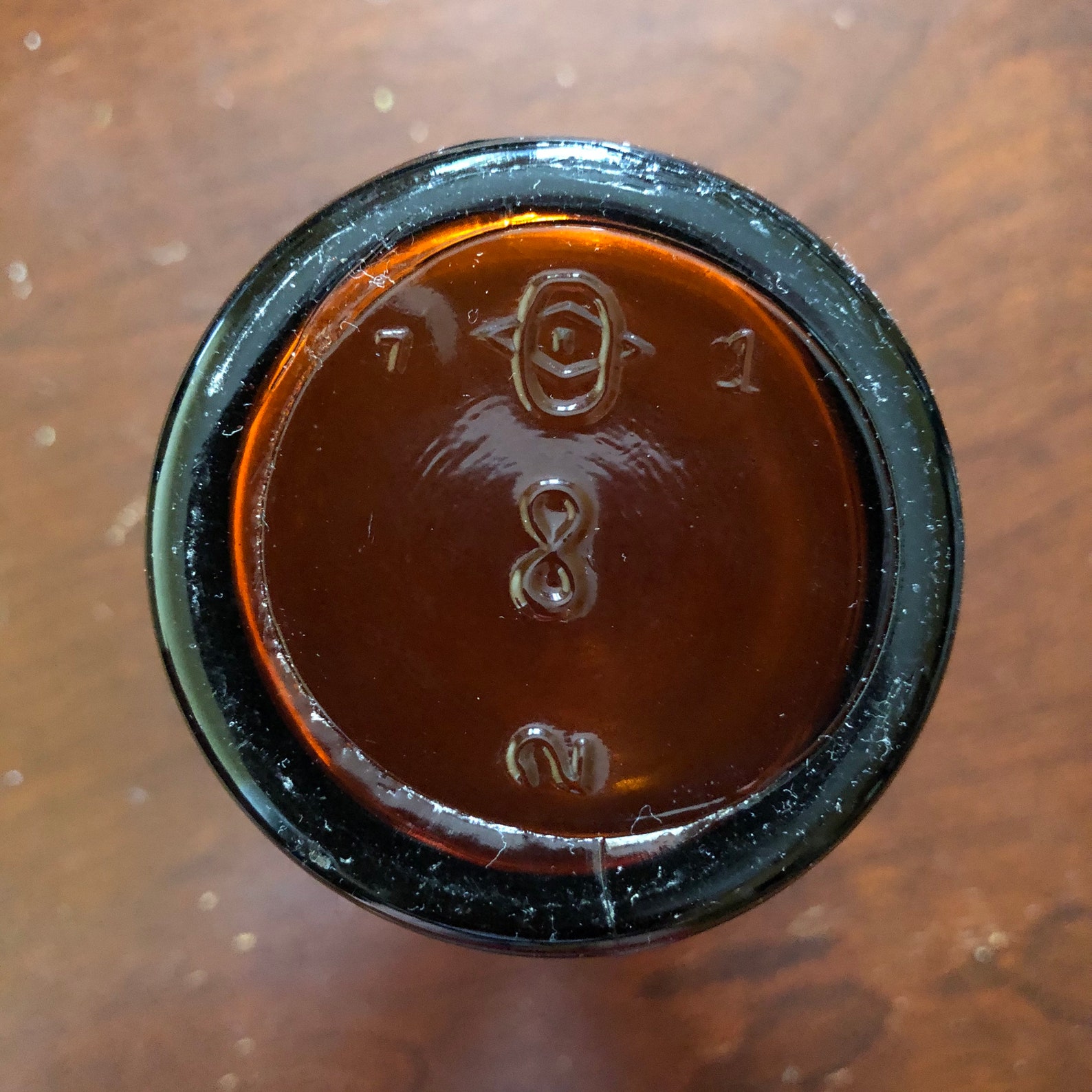 Owensillinois Molded Amber Glass Bottle 1931 Medicinal Chemical