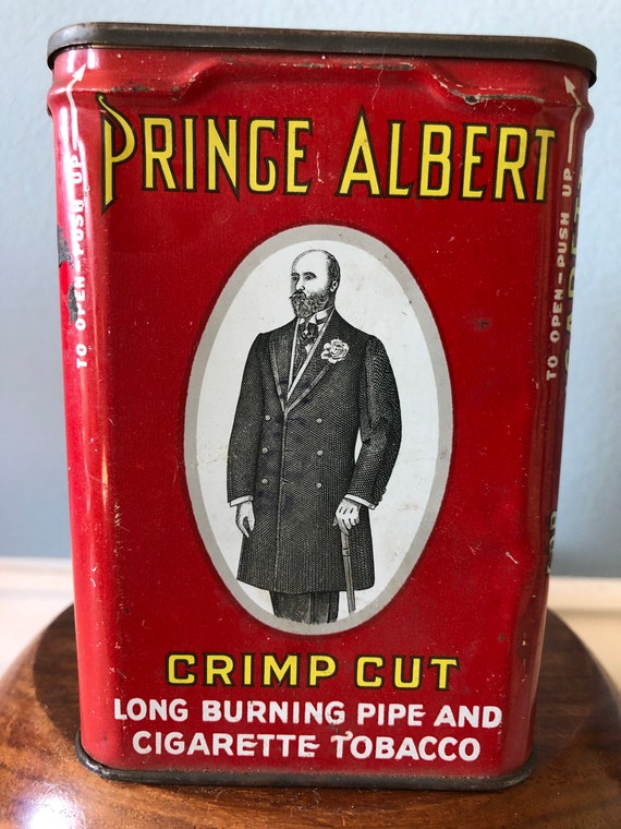 how much is a prince albert tobacco can worth Vintage Prince Albert Crimp Cut Tobacco Tin Can