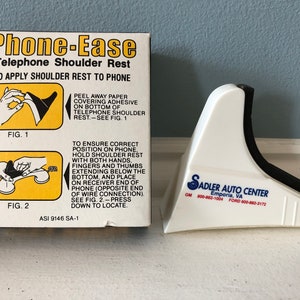 Vintage Promotional Phone-Ease Self Adhesive Telephone Shoulder Rest with Sadler Auto Center Logo Emporia VA image 3