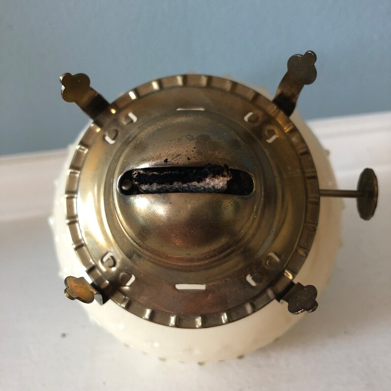 Vintage Lamplight Farms Hobnail Glass Oil Lamp Etsy