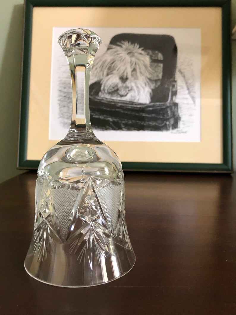 Vintage Hand Cut Lead Crystal Bell Made in Hungary Etsy