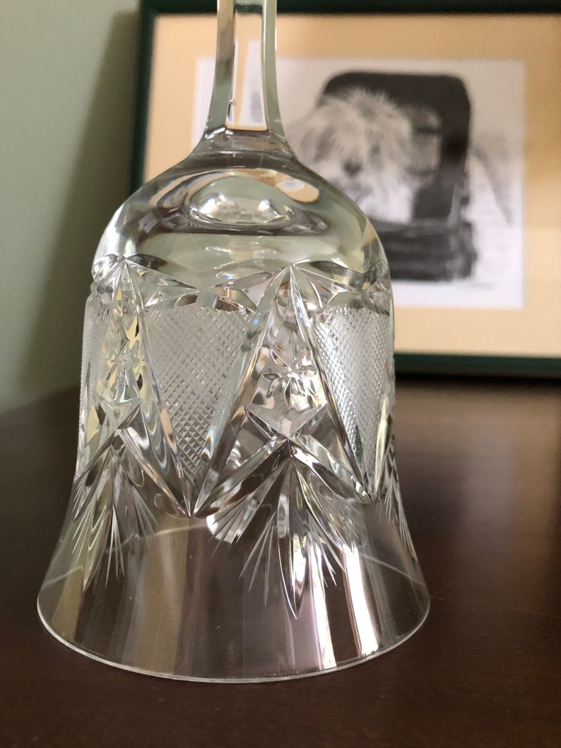 Vintage Hand Cut Lead Crystal Bell Made in Hungary Etsy