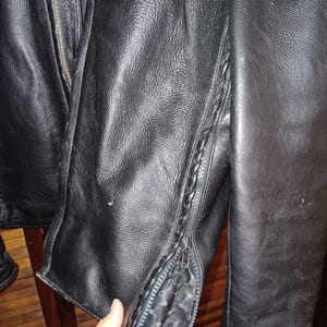 Vintage Highway Heavy Leather Short Fringe Mens Biker Jacket Size 42 - Deltona, FL image 4