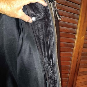 Vintage Highway Heavy Leather Short Fringe Mens Biker Jacket Size 42 - Deltona, FL image 6
