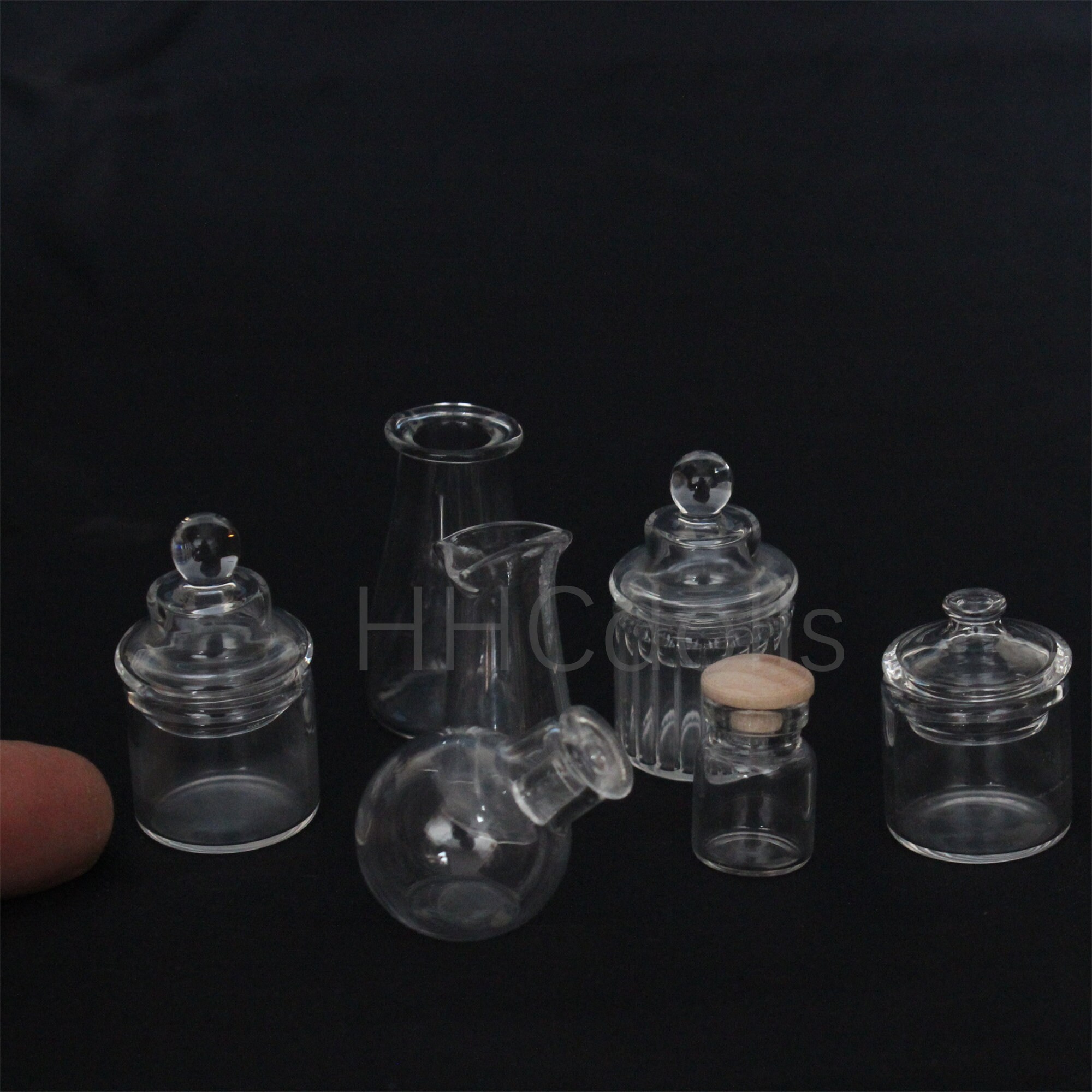 dollhouse vase/glass candy jar/glass jar miniature 1/12 scale decortion diy toys