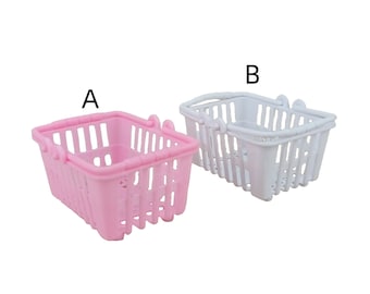 dollhouse supermarket shopping basket miniature 1/12 scale decortion diy toys