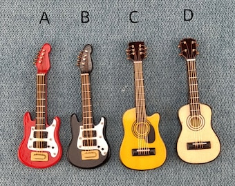 dollhouse guitar model miniature 1/12 scale decortion diy toys gift