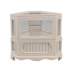 Fine 1/12 Scale Miniature Furniture White corner cabinet #3