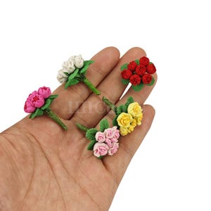 Puppenhaus 1:12 Miniatur Hand mit Rose Geschenk Modell