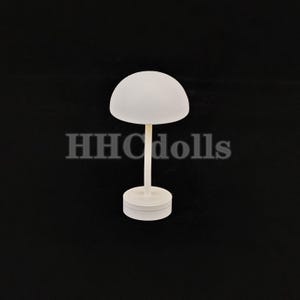 miniature light dollhouse White desk lamp 1/12 scale decortion diy toys gift LED can light up