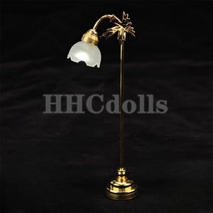 miniature light dollhouse Elbow floor lamp 1/12 scale decortion toys gift LED can  light up