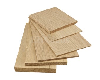 Tablero de madera de roble rojo: panel delgado cortado con láser/CNC, material para maquetas.