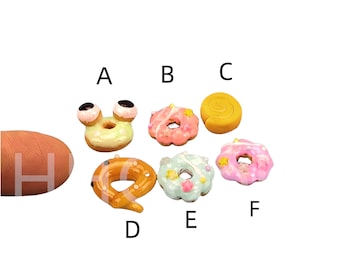 Miniatura de rolinho de canela/rosquinha de sapo para casa de bonecas, escala 1/6, para decoração e artesanato faça você mesmo.