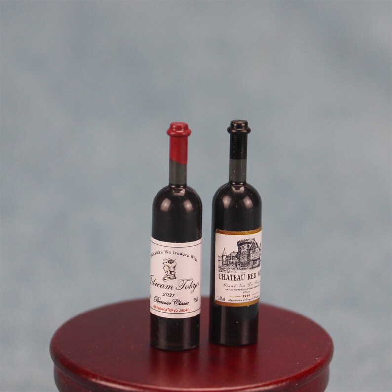 Dollhouse Wine Model Miniature 1/12 Scale Decortion Diy Toys 2 Etsy