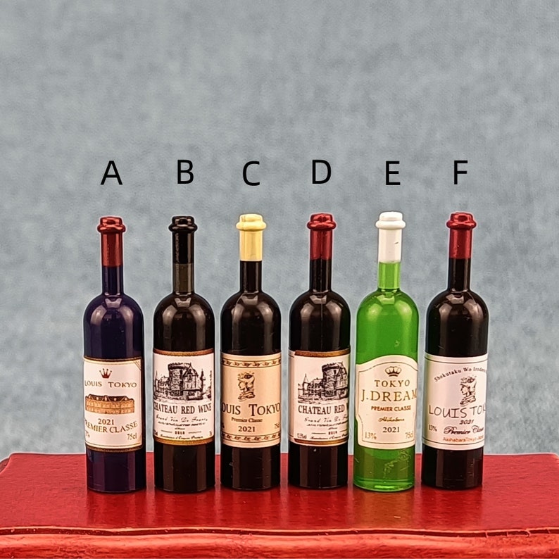 Dollhouse Wine Model Miniature 1/12 Scale Decortion Diy Toys Etsy