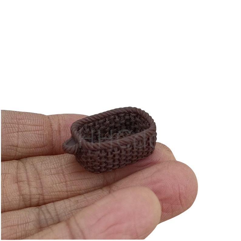 dollhouse Imitation woven basket miniature 1/12 scale decortion diy toys zdjęcie 3