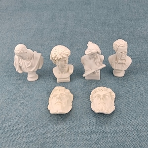 Puppenhaus Skulptur Gesichtsstatue Wandbehang Dekoration Miniatur 1/12 decortion Modell diy Spielzeug Geschenk