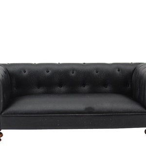 OB 11 Miniature Furniture 1/12 Scale Handcrafted Leather Sofa for Dollhouse