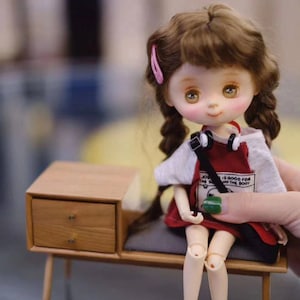 Miniature Cherry wood Side chair for 1/6 scale doll