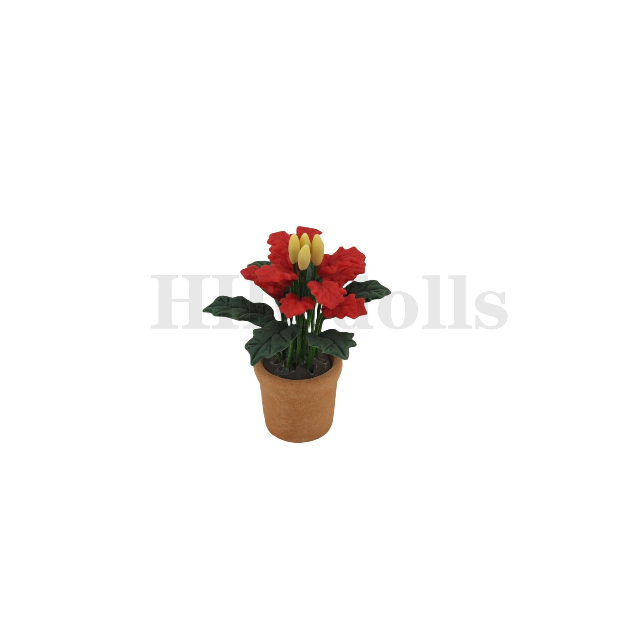 Toyvian 1:12 Casa delle bambole in legno, fiore in vaso, kit di costruzione per la casa delle bambole, piccola decorazione per la casa, vaso per piante in vaso, accessorio da giardino, bonsai