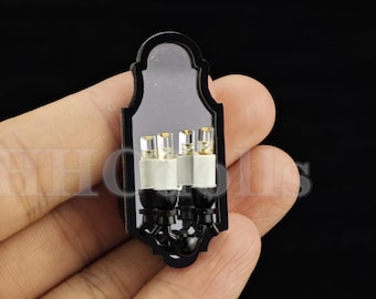 Miniature Dollhouse Wall Lamp: 1/12 Scale LED Light