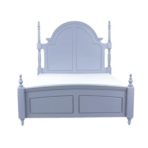 Doll miniature furniture 1/6 th White wood luxury bed for Barbie