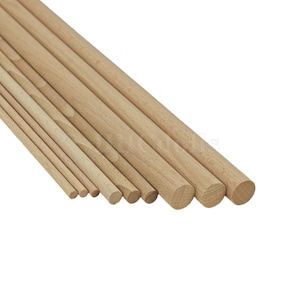 Blocos de caneta de madeira de faia: hastes cilíndricas para artesanato (diâmetro de 3 a 50 mm)