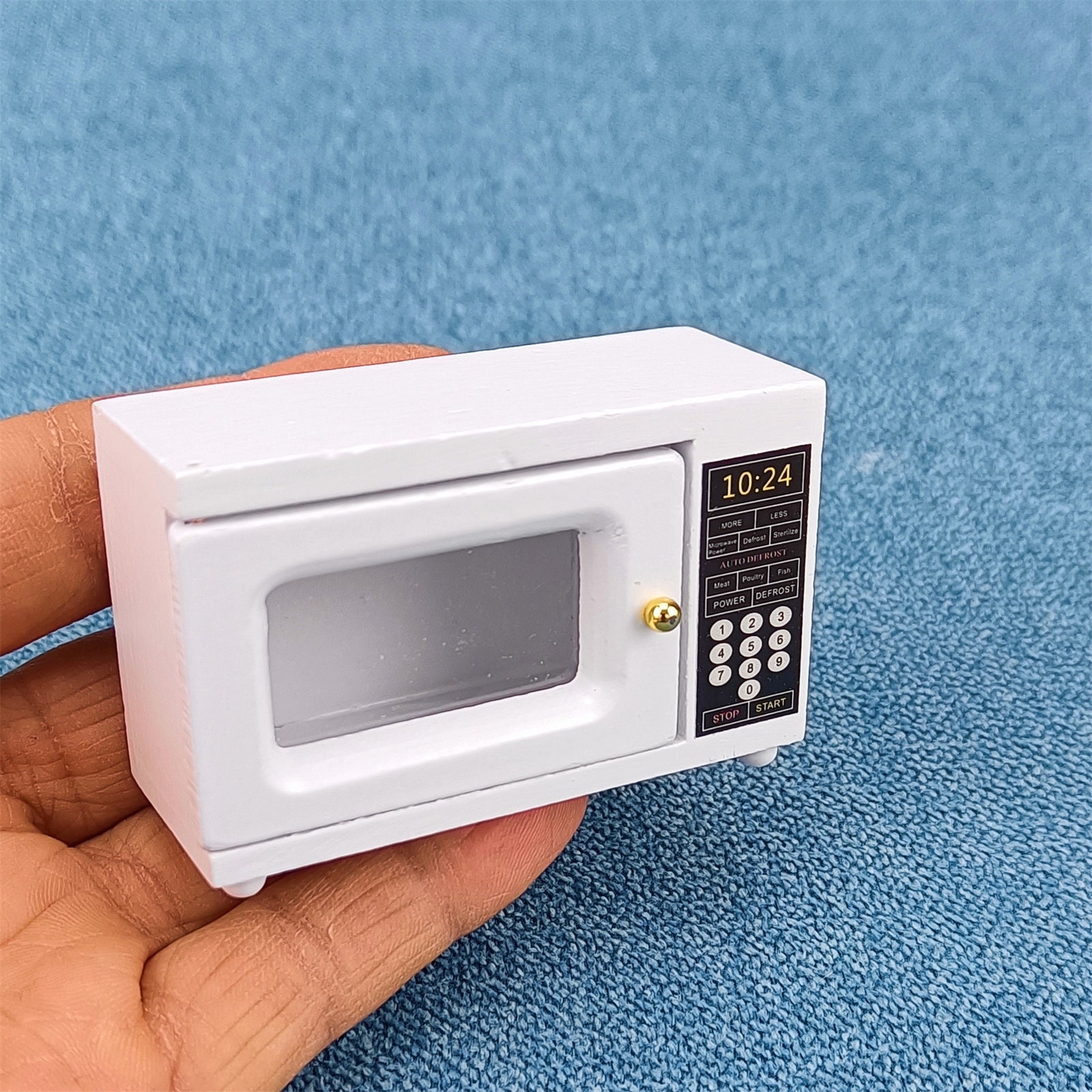 Miniature Microwave Oven, Mini Microwave Oven Model Exquisite Beautiful Mini  Portable Vivid Delicate Composite Wood For Dollhouse Decorations 