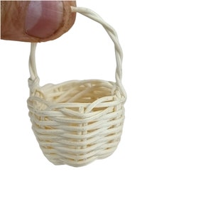 dollhouse Storage woven basket miniature model 1/12 scale decortion diy toys B 36x53mm