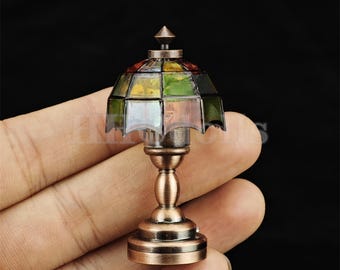 miniature light dollhouse Reading lamp 1/12 scale decortion gift LED can  light up