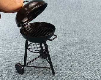 dollhouse outdoor barbecue grill miniature 1/12 scale decortion diy toys gift