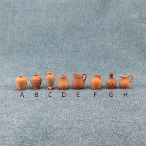 Miniatur Exquisite Spielzeug Puppenhaus Dekor Geschenk 1:12 grobe Keramik Vase