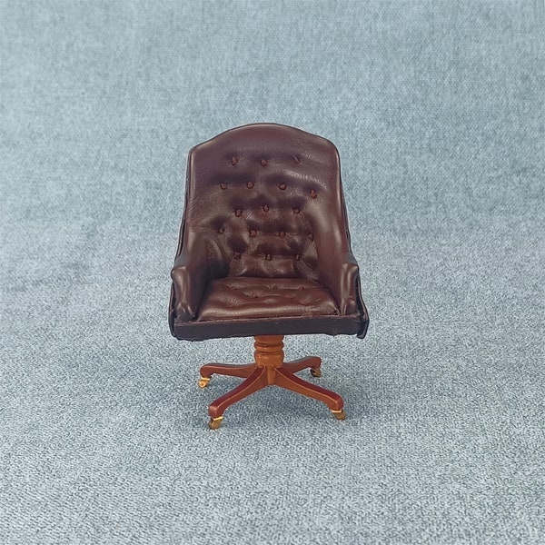 Miniature Dollhouse 1:12 Scale Handmade swivel chair model